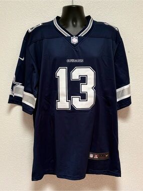 NFL Dallas Cowboys Navy and White #13 Men's Jersey